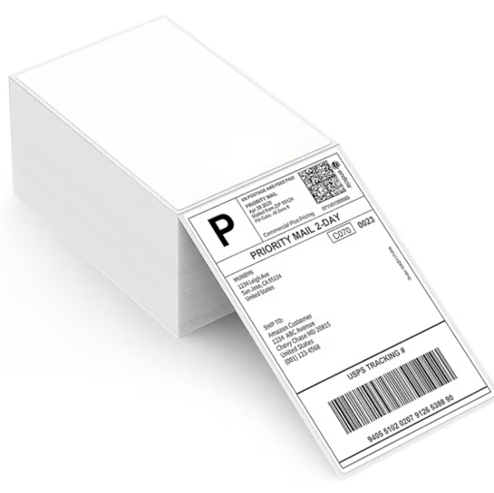 1000 White Shipping Labels